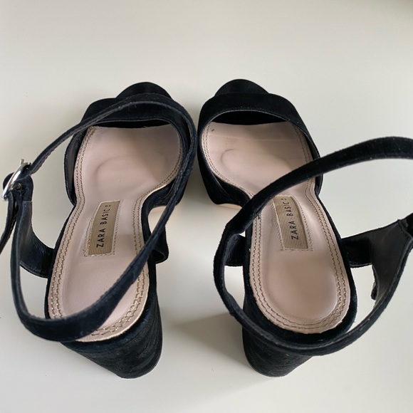 Zara black platform women’s size 38 (7.5) - Picture 4 of 7